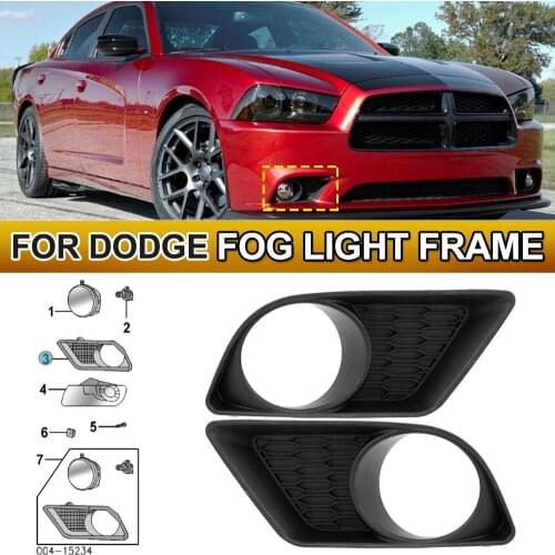 Car for Dodge Charger Side Fog Light Bumper Lamps Bezel Kit Trim frame 2011-2014 accessories 68092572AA 68092573AA
