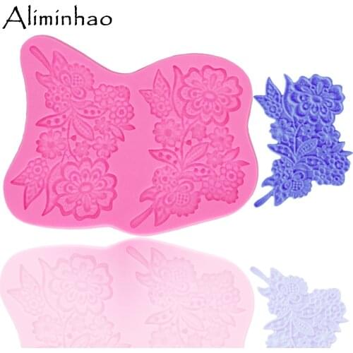 B0954 Printed flower cake border dessert DIY Sugarcraft Silicone mold chocolate fondant cake decorating tools