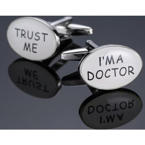 Free shipping, new doctor cufflinks fashion mens shirt cufflinks senior designer exclusively designed for doctors shirt buttons