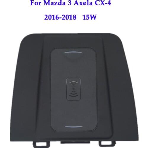 Wireless Charger for Mazda 3 Axela CX-4 car 15W QI fast Charging plate for iPhone11 Accessories Console 1Set Panel for Mazda 3