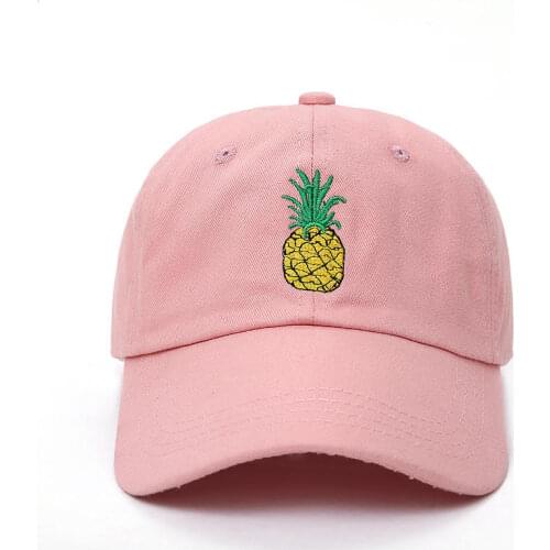 Men Women Pineapple Dad Hat Baseball Cap Cotton Style Unconstructed Fashion Unisex Dad Cap Hats Snapback Bone Garros