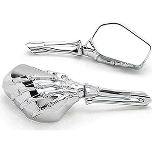 Brand newne Chrome Custom Motorcycle Skeleton Mirrors For Yamaha V-Star Vstar V Star XVS 1100 Silverado