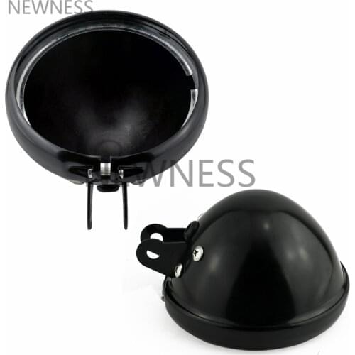 5 3/4" Black round Motorcycle 5.75 inch LED Headlight Housing Bucket for Harley Davidson FXWG Chopper Headlight Housing Cover