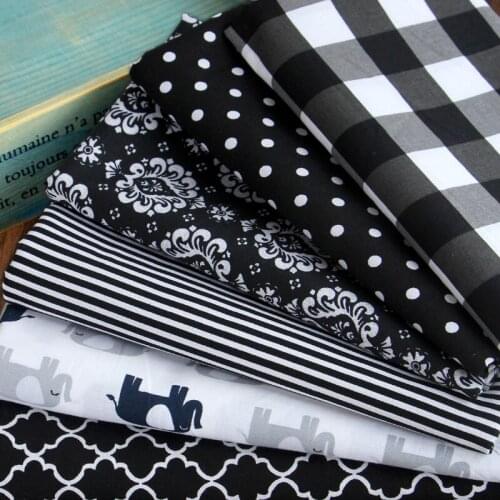 Black accessories 90*110cm Christmas Polyester Cotton Fabric DIY Bedding Sewing Cloth Home Decoration