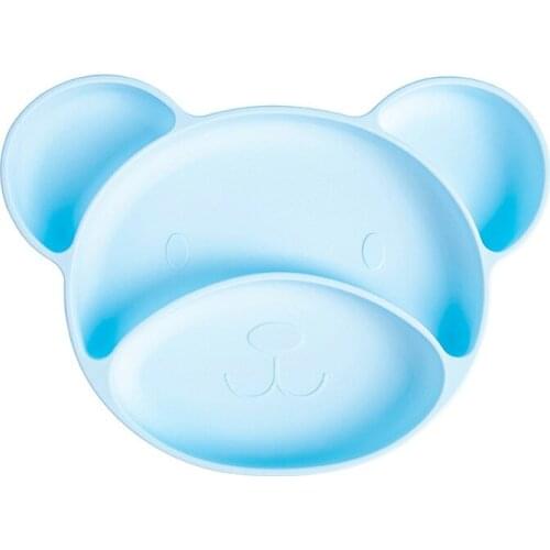 Childrens Tableware Silicone Tableware Cartoon Bear Sucker Bowl Baby Tableware Set Supplementary Food Bowl