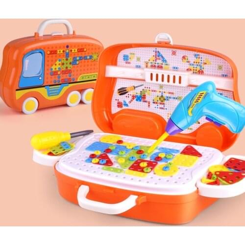 Children Early Educational Toys Play House Game Simulation Maintenance Tools Kids Hand Working Skills Exercise Draw-bar Box