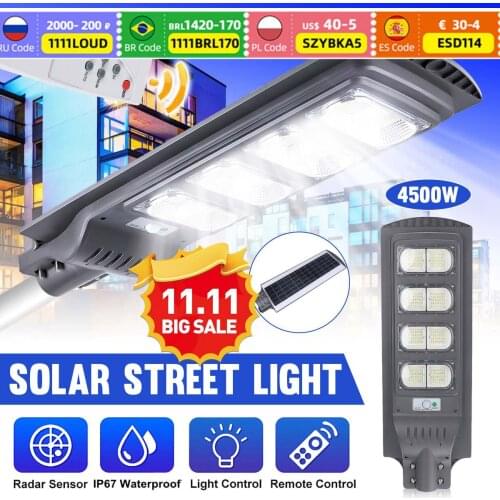 3200W/2800W/2400W LED Solar Street Light Outdoor Led Light Polycrystalline Remote Solar Lamp Waterproof for Plaza Garden Yard