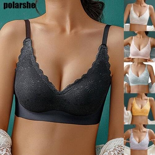 Hot Newest Bras For Women Print Wirefree Lacy Seamless Bra For Running Female Push Up Sexy Breathable Lingerie Brassiere