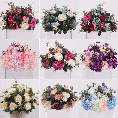 Artificial Flower New DIY Wedding Table Centrepieces Ball Backdrop Wedding Decor Road Lead Wall Hotel Shop Party silk flowers