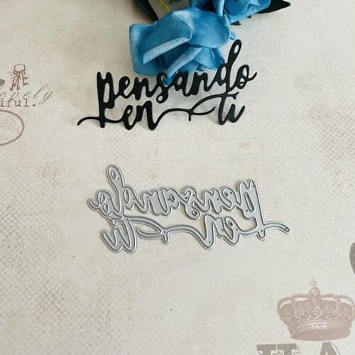 Spanish Spain Word scrapbook die decoration Metal Cutting Dies DIY Scrapbook Paper Cards Embossing Craft Die Cut handmade craft