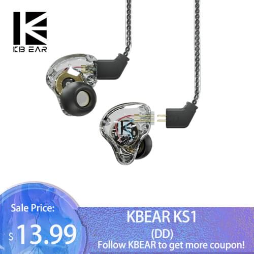 KBEAR KS1 Dual Magnectic Circuit Dynamic In Ear Earphone Running Sport HIFI Wired Headphones With Mic Earbuds Kbear KS2 KB06