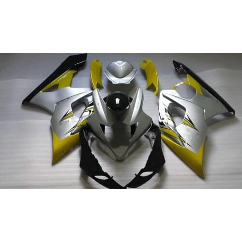 Motorcycle Fairing kit for GSXR1000 05 06 GSX-R Injection mold GSXR 1000 K5 2005 2006 Yellow silver Fairings set SD36