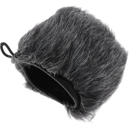 Interview Microphone Cover Windscreen Furry MIC Windshield Wind Cover 10x7cm