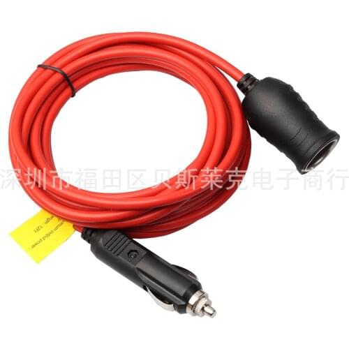 Hot Red 3 M 6 Universal 12-V 24V Car Mounted Cigarette Lighter Power Cord Extension Cable