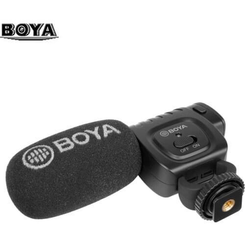 BOYA BY-BM3011 On Camera Record Microphone for Canon Sony Nikon DSLR Camera Smartphone 3.5MM Jack Cold Shoe Youtobe Vlog Mic