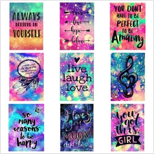 Kexinzu Full 5D DIY Diamond Painting Kit Set Text Rhinestones Diamond Embroidery Cross Stitch Mosaic Sale Home Decor Gift