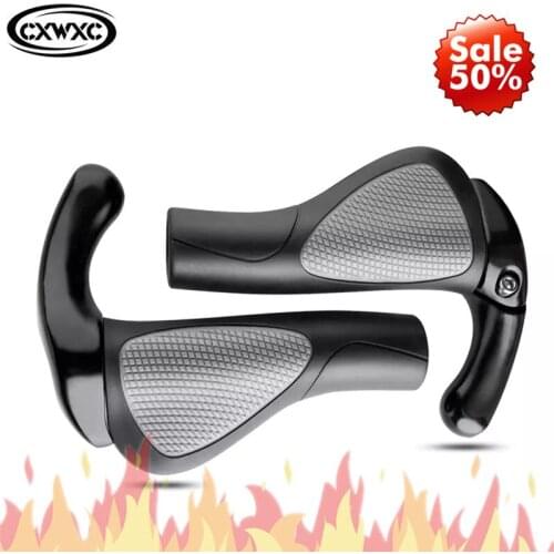 Non-slip MTB Bicycle Grips Ergonomics Bike Handlebar Covers Extended Bar End Mountain Bike Grips Handles for Bicycle