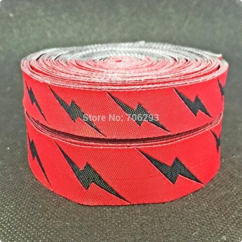 2015 NEW wholesale 5/8"+7/8" 20yards/lots Woven Jacquard Ribbon lace 22mm flash man Red KT2015040702