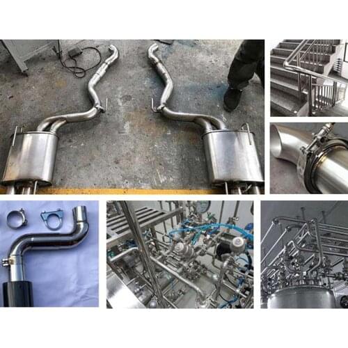 51mm 60mm 63mm OD Sanitary Butt Weld 90 Degree Elbow Bend Pipe Car Exhaust Pipe