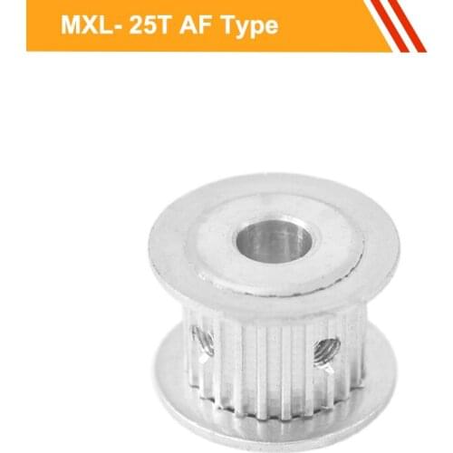 MXL 25T Transmission Pulley 7mm/11mm Belt Width MXL Type CNC Belt Pulley 5/6/6.35/7/8/10mm Bore Aluminium Pulley Wheel