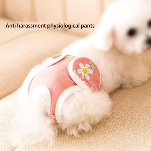 Dog Diapers Physiological Pants Washable Female Dog Shorts Soft Girl Dogs Pants Pets Underwear Sanitary Panties XS-2XL V