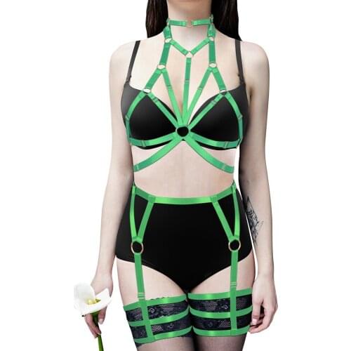 Sexy Underwear Erotic Full Body Harness Lingerie Set Bondage Fetish Rave Buttocks Binding Strap Garter For Women Couples Games