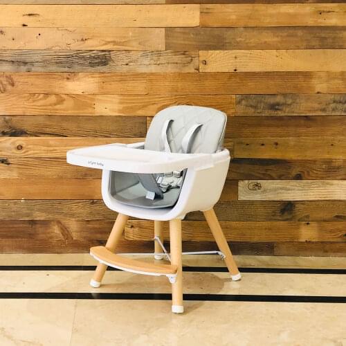 Brightbebe Hot Sale 3 In 1 Baby Toddler Feeding Chair Beech Wood Convertible Stylish Multi-function Adjustable Baby Highchair