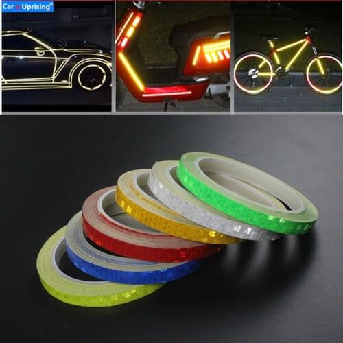 1PC 8 Meter Car Styling Reflective Stripe Tape Motorcycle Bike Body Rim Wheel Stripe Tape Stickers Decorative Blue/Red/Yellow