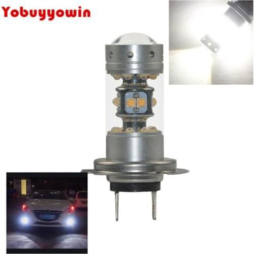 On sale!!! 2Pcs H7 PX26d LED 80W White Driving Daytime Running Fog Lights 12/24V Offroad Super Bright Automobile Lightings