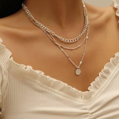 Vintage Necklace On Neck Gold Chain Womens Jewelry Layered Accesories For Girls Clothing Aesthetic Gifts Fashion Pendant 2021