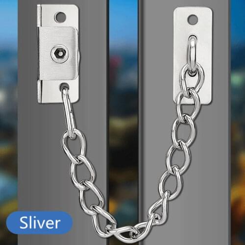 Stainless Steel Punch-free Door and Window Anti-theft Chain Window Child Safety Protection Screen Sliding Door Bolt Lock Limiter