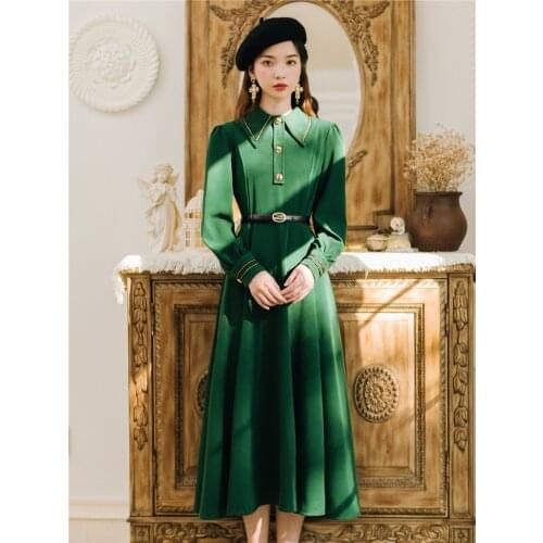 2019 new fashion womens clothing winter dresses long sleeve dress