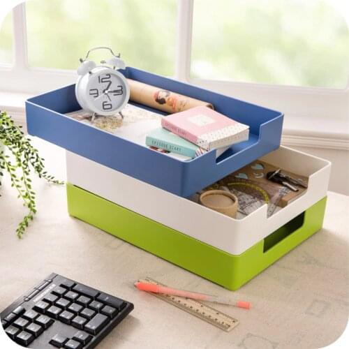 1PC Creative Classified Desktop File Receiving Organizer Stationery Cosmetics Jewelry Collection Storage Boxes 33x24x5cm OK 0541