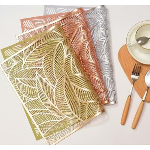 1Pc PVC Hollow Insulation Coaster Pads Table Bowl Mats Home Christmas Wedding Decor Heat Resistant Placemat For Dining Table