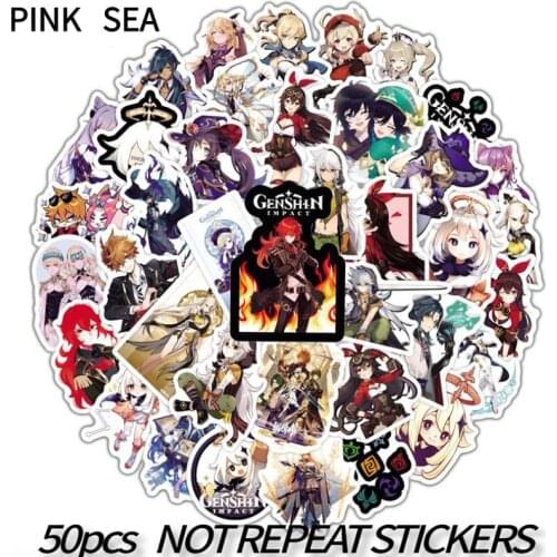 10/30/50Pcs/set Genshin Impact Cartoon Cool Anime Game Stickers For Suitcases Phone Case Laptop Decal Skateboard Scrapbook Kids