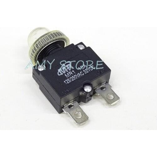 10Pcs HS-R01 AC125/250V Air Compressor MR1 10A Black Red Circuit Breaker Overload Protector Micro Switch Fuse w Waterproof Cover