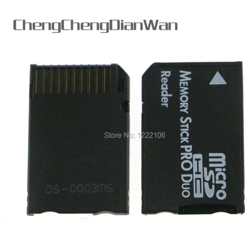 ChengChengDianWan 100pcs Micro SD HC to Memory Stick MS Pro Duo Card Dual 2 Slot Adapter for PSP 1000 2000 3000