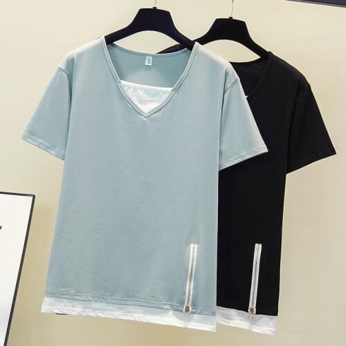 2021 blue T Shirts Female Soft Cotton Casual Women Tops Shirts Summer T-Shirt Short Sleeve Girls Tshirt Purple Plus Size 4XL