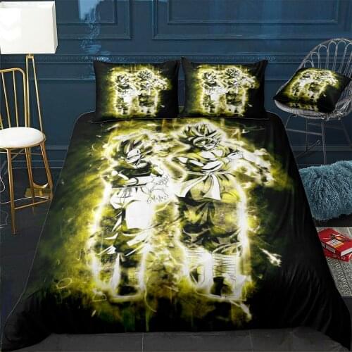 Goku and vegeta Duvet Cover Comfortable Quilt Home Decora Design Universal Bedding Set Bedclothes+Pillowcase 3pcs