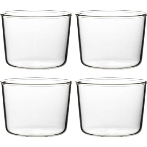 4pcs 200 Simple Glass Cupcake Cups Dessert Cups Reusable Drink Cups