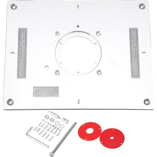 300x235x95mm Aluminum Router Table Insert Plate Woodworking Trimming Machine Flip Panel for Makita 3612