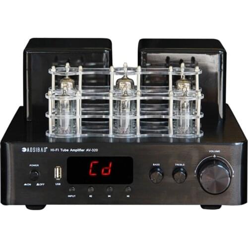 AOSIBAO AV320 HIFI Vacuum Tube Integrated Amplifier, Bluetooth Coaxial optical input Stereo Lossless decoding USB Preamplifier