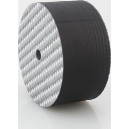 Audiocrast 40x20mm Silver 5K Carbon Fiber Speaker Isolation Spike Base Pad Shoe Feet, Hifi Audio Chassis