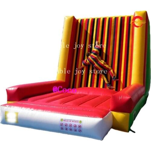 Free air ship to door,hot sale outdoor sport games inflatable sticky wall,jumper bouncer climb wall, inflatable challenge game