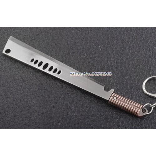 50pcs/lot Weapon key chain Chopper Machete zinc alloy Weapon model key chain Key ring Machete Keychain partry Gift