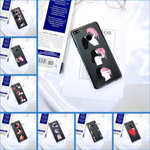 Phone Case For Huawei Y3 Y5 Y6 II Y7 Pro Soft Silicone Funny Girl Cartoon Back Cover For Huawei Y5 Y6 Y7 Prime 2017 2018 Y9 2019