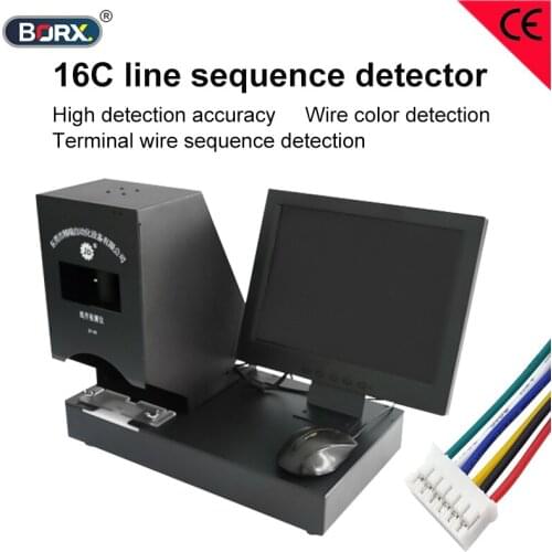 Colorful wire harness line sequence automatic detector inserted wire sequence detection device