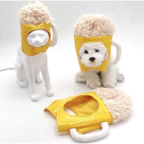 Summer Puppy Sun Cap Dog Hats With Ear Holes Kawaii Hoodie Pet Headdress For Bichon Pet Accessories Spring Pure Cotton Cat Hat