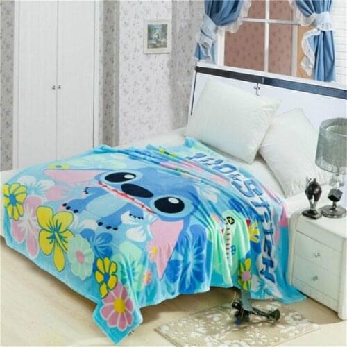 Disney new Blanket Stitch Mickey Minnie train Soft Cartoon for Children Adult kids Bed Sofa Couch children woolen blanket gifts