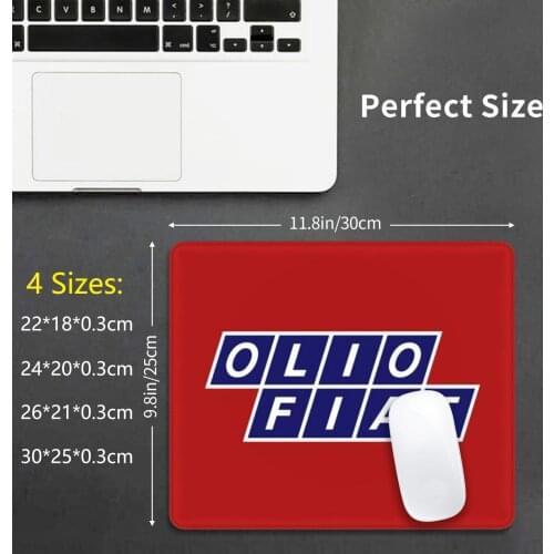 Olio Fiat-Blue / White Mouse Pad DIY Print Fiat Lancia Olio Rally 037 Delta 131 Abarth Grifone Car